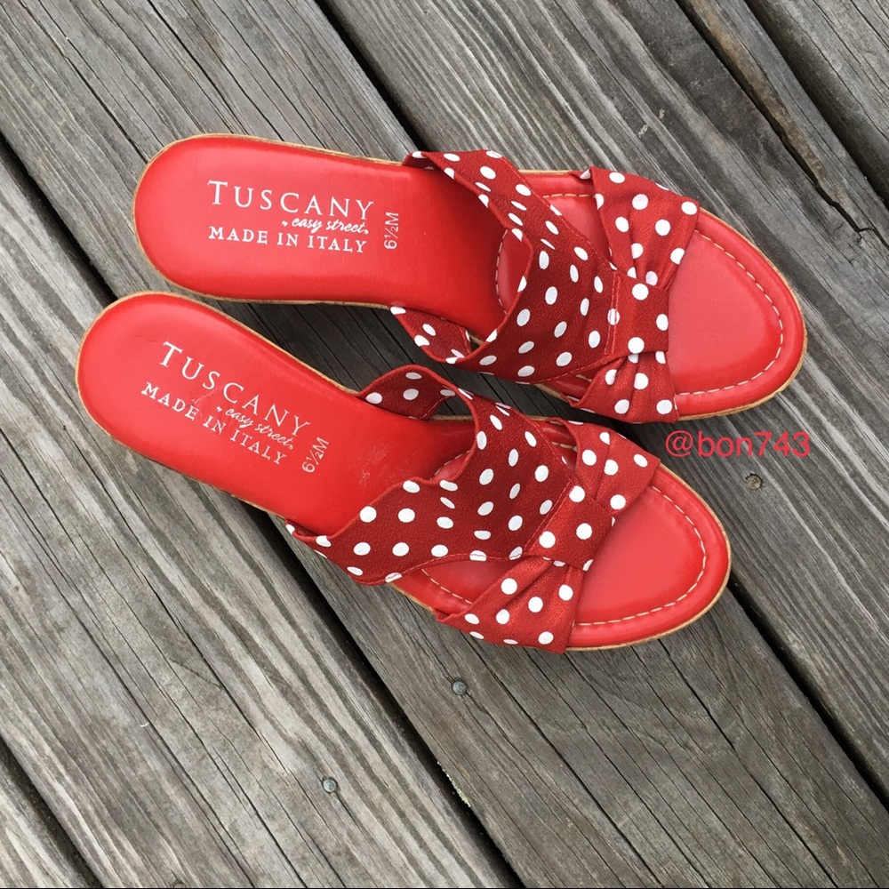 Tuscany Easy Street Arezzo Red Wedge Espad…